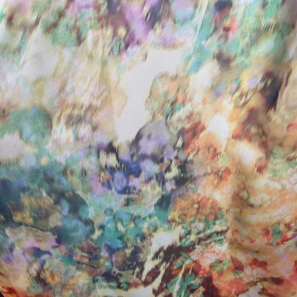 𝅺Aqua strapless watercolor formal homecoming or ball gown - Picture 3 of 6